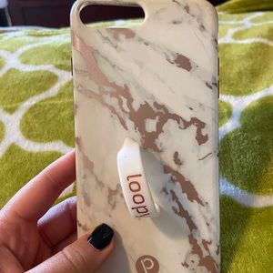 Rose Gold Metallic Loopy iPhone 7 Plus case